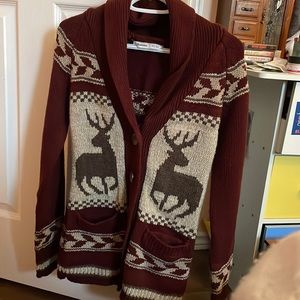 Knit reindeer sweater